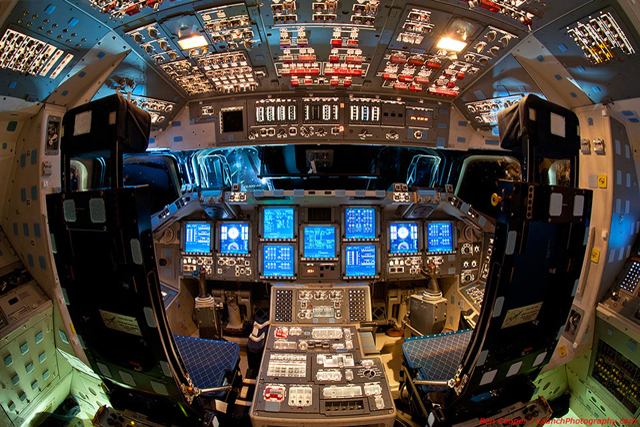 The Flight Deck of Space Shuttle Endeavour (Image Credit & Copyright: Ben Cooper (Launch Photography), Spaceflight Now)