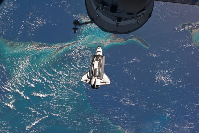 Atlantis' Last Approach (Credit: ISS Expedition 28 Crew, STS-135 Crew, NASA)