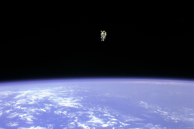 To Fly Free in Space (Credit: STS-41B, NASA)