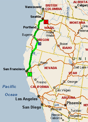 San Francisco to Seattle
