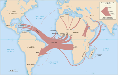 Overview of the slave trade out of Africa, 1500-1900