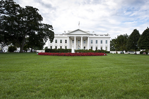 White House opens out onto the North Portico